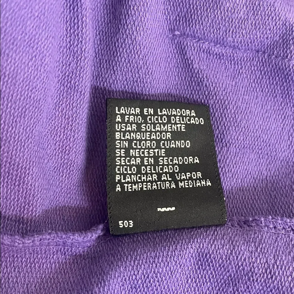 Erika Violet Zip Hoodie with White Trim